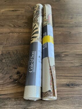 NWT COLE & SON Wallpaper 8038 African Safari Dance 2 Double Rolls* Ginger & Red